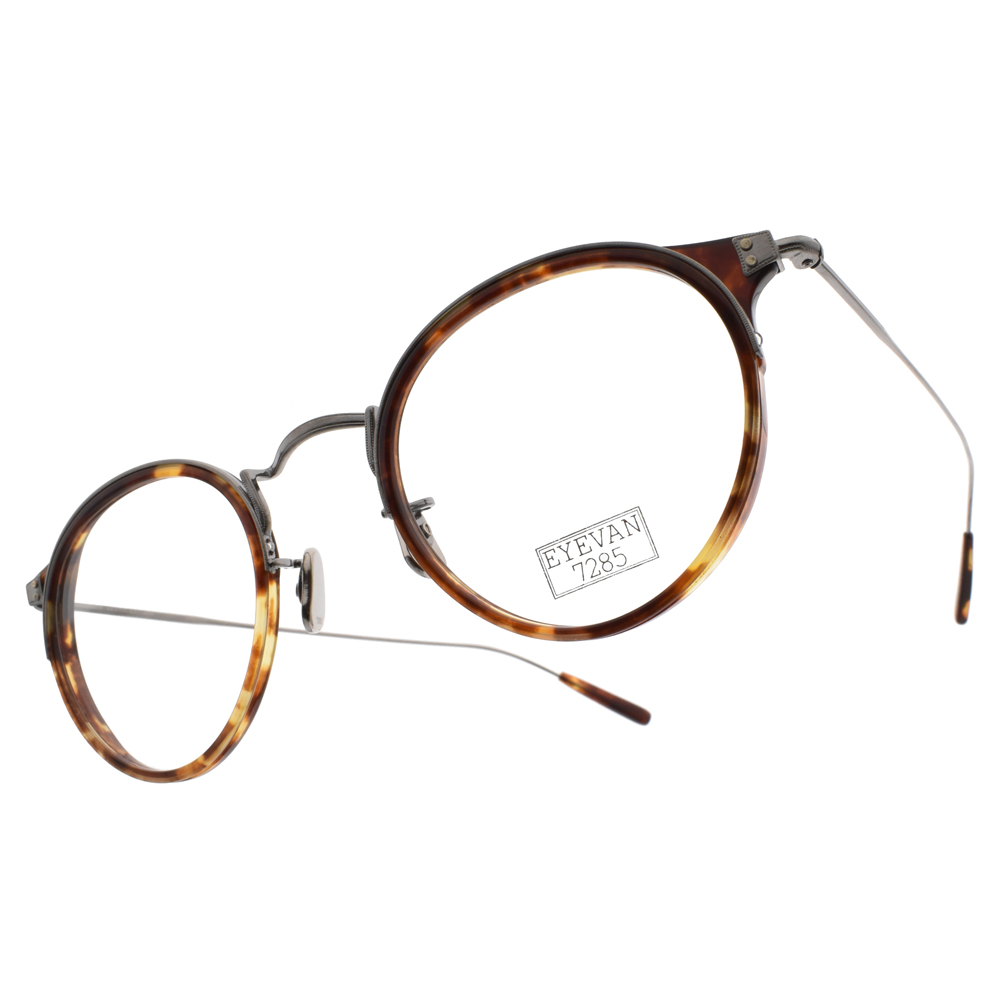 EYEVAN 7285 眼鏡EV557 C3012（玳瑁-銀）β鈦貓眼眼鏡眼鏡品牌- 鏡在